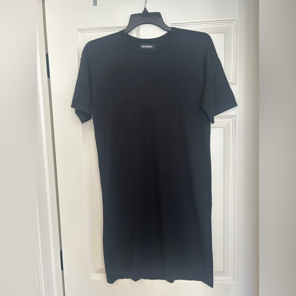 NAADAM black Silk-Cashmere Blend dress